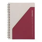【Mark’s】EQUINOX簡約色塊收納筆記本A5 ‧酒紅