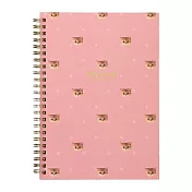 【Mark’s】PAUL & JOE 線圈筆記本A5 ‧  圓臉貓咪 粉紅色