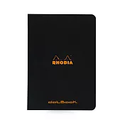 【Rhodia|classic】staplebound notebook騎馬釘筆記本_A7_5x5點格_80g_24張_黑皮