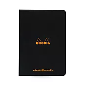 【Rhodia｜classic】staplebound notebook騎馬釘筆記本_A7_5x5點格_80g_24張_黑皮