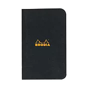 【Rhodia｜classic】staplebound notebook騎馬釘筆記本 A7 5x5方格 80g 24張 黑皮