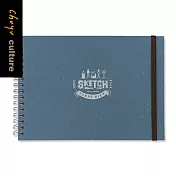 珠友 20K 專業水彩繪圖本/手繪素描繪畫/旅行風景繪圖/創意塗鴉-20張入02海洋藍