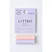 【Kanmido】LITTRO 攜帶式筆型便利貼補充捲 ‧粉圓點/紫斜紋