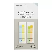 【Kanmido】coco fusen 攜帶式標籤貼2入(S型) ‧藍黃/綠橘