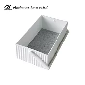 【八幡化成】omnioffre 手提可堆疊方形收納盒S白色