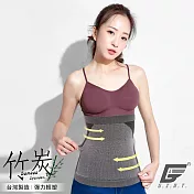 GIAT台灣製竹炭透氣彈力塑腰(男女適用) F 炭灰