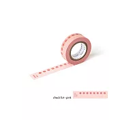 LIVEWORK DAILY PAPER TAPE 紙膠帶 15mmx10M CHECK LIST-PINK