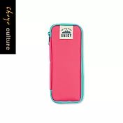 珠友 萬用燒餅包/筆袋/萬用包/化粧包/收納包/鉛筆盒/線材收納包01.桃