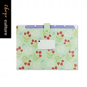 珠友 A4/13K 單扣花妍風琴夾/多層文件夾/6層(附名片袋)04綠