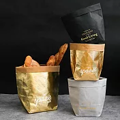 【Cap】歐風裝飾可水洗收納牛皮紙袋 金色