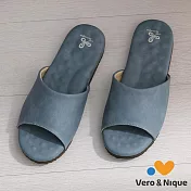 維諾妮卡 優質乳膠室內皮拖鞋XL深藍