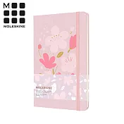 MOLESKINE 2021櫻花限定筆記本(緞面) -L型橫線(粉)