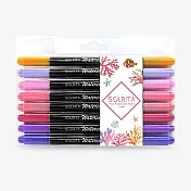【SOLRITA】雙頭水性專業美術筆-珊瑚系列
