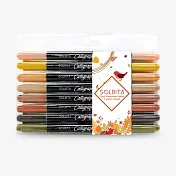 【SOLRITA】雙頭水性專業美術筆-焦糖秋天系列