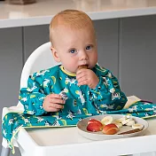 英國 Tidy TOT 防髒吸盤圍兜(長袖)- 可愛斑馬