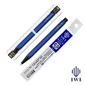 【IWI】toolHex 鋁合金六角中性筆(1黑筆+1藍芯) -經典藍