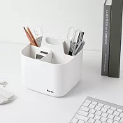 LITEM Porta正方型手提可堆疊整理盒 中 象牙白