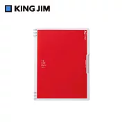 【KING JIM】TEFRENU Flap雙扣環式筆記本 A5 (9804TE-RD) 紅色