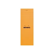【Rhodia｜Basic】N°8_7.4x21cm_上掀式筆記本_5x5 方格_80g_80張_ 橘皮