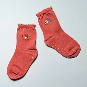 Hello Studio Home 我家—莓果紅│刺繡棉襪 童襪