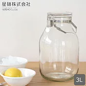【日本星硝】日本製醃漬/梅酒密封玻璃保存罐 3L(密封 醃漬 日本製)