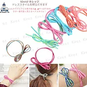 日韓基本款自然打結髮圈 蝴蝶結雙層橡皮筋髮飾 條紋學院風 超值10入 Kiret