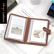 珠友 100K 單格可扣式名片本/名片簿/拍立得/卡片收納/票卡套/12入-The Fashion 04咖