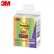 (2入1包) 3M POST-IT 利貼狠黏標籤紙 4色 5x1.5cm  MC-6