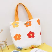 【Sayaka紗彌佳】日系文藝小清新系列釘扣式手提袋  -經典小花款