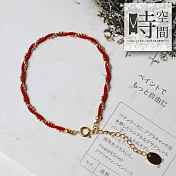 『時空間』幸福轉運金珠紅繩纏繞手鍊 單一款式