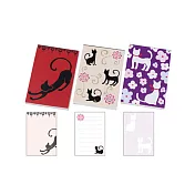 京都Kurochiku 3本組便條紙  喵咪