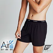 GIAT台灣製輕盈速乾吸濕排汗四角褲/平口褲 M 黑色