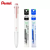 (1筆2芯)PENTEL BGH5-D i+simple code五色筆管  灰粉