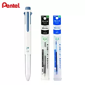 (1筆2芯)PENTEL BGH5-D i+simple code五色筆管  灰藍