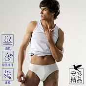 安多精品經典中腰免洗褲 - 男仕型 XL 乾爽柔白