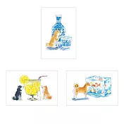 【ACTIVE CORPORATION】清涼柴犬明信片3入組