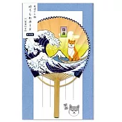 【ACTIVE CORPORATION】和風系列竹扇一筆籤 ‧ 浮世繪柴犬