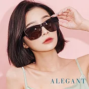 【ALEGANT】潮流深桔棕方框可彎折鏡腳全罩式寶麗來偏光墨鏡/外掛式UV400太陽眼鏡/包覆套鏡