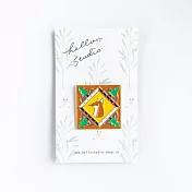 【 Hello Studio 你好工作室 】Tile with Huchii 狐吉花磚徽章|金屬徽章