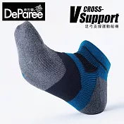 蒂巴蕾 V Support 足弓支撐運動船襪-男款 鐵灰