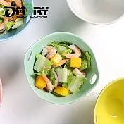 【OMORY】筷不落地/錐形雙耳孔筷架陶瓷碗 -(綠)