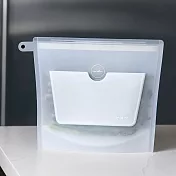 美國ZipBag易包 - 白金矽膠密封袋 | 肚量大袋(L) - 霜透白(Clear Frost) | 最懂你需求的矽密袋進化版!