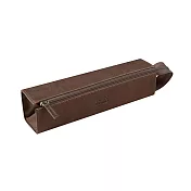 【Rhodia｜Rhodiarama 】菱形拉鍊硬質義大利人造皮鉛筆盒 23x5x5cm 巧克力色