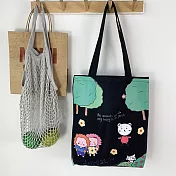 【素包包】單肩包 學生百搭森林玩耍日系手提購物百搭側背(41055) _黑色