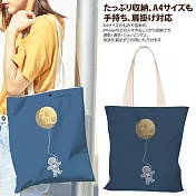 【Sayaka紗彌佳】日系創意手繪插畫風格系列肩背帆布包 漫步外太空