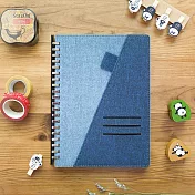 冬日夏雲。A5滑動夾活頁本│介紙1.0 鋼筆適用紙│20孔│藍藍拼接
