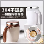 【EZlife】304不鏽鋼磁力自動攪拌杯- 咖啡色