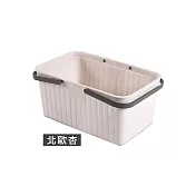 【上手家居】北歐瀝水提沐浴籃(沐浴籃/收納籃/置物籃/手提籃/籃子/浴室收納/手提籃/手提洗澡籃) 北歐杏