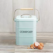 《KitchenCraft》復古提式廚餘桶(藍3L) | 回收桶 垃圾桶 收納桶 餿水桶