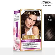 LOREAL Paris 巴黎萊雅 優媚霜三重護髮雙管染髮霜 148ml  3 深棕